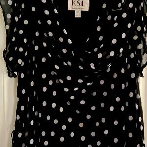 Women size 14w polka dot one piece dress
